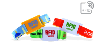 RFID stoffen polsbandjes met PVC slide