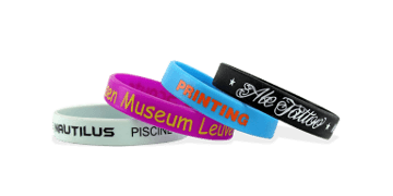 Siliconen polsbandjes met afdruk, maat medium / tiener