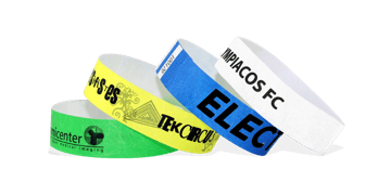 Tyvek polsbandjes 19 mm, met zwarte afdruk
