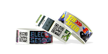 Papieren polsbandjes met full colour digitale afdruk, TPS 25 mm (matte afwerking)