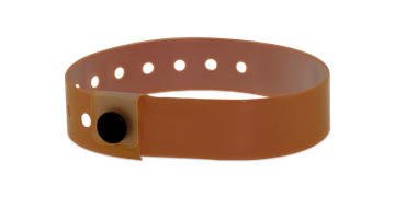 Doorschijnend vinyl polsbandjes, 19mm zonder afdruk, Mocha Ice