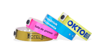 Vinyl polsbandjes, 19mm, met afdruk