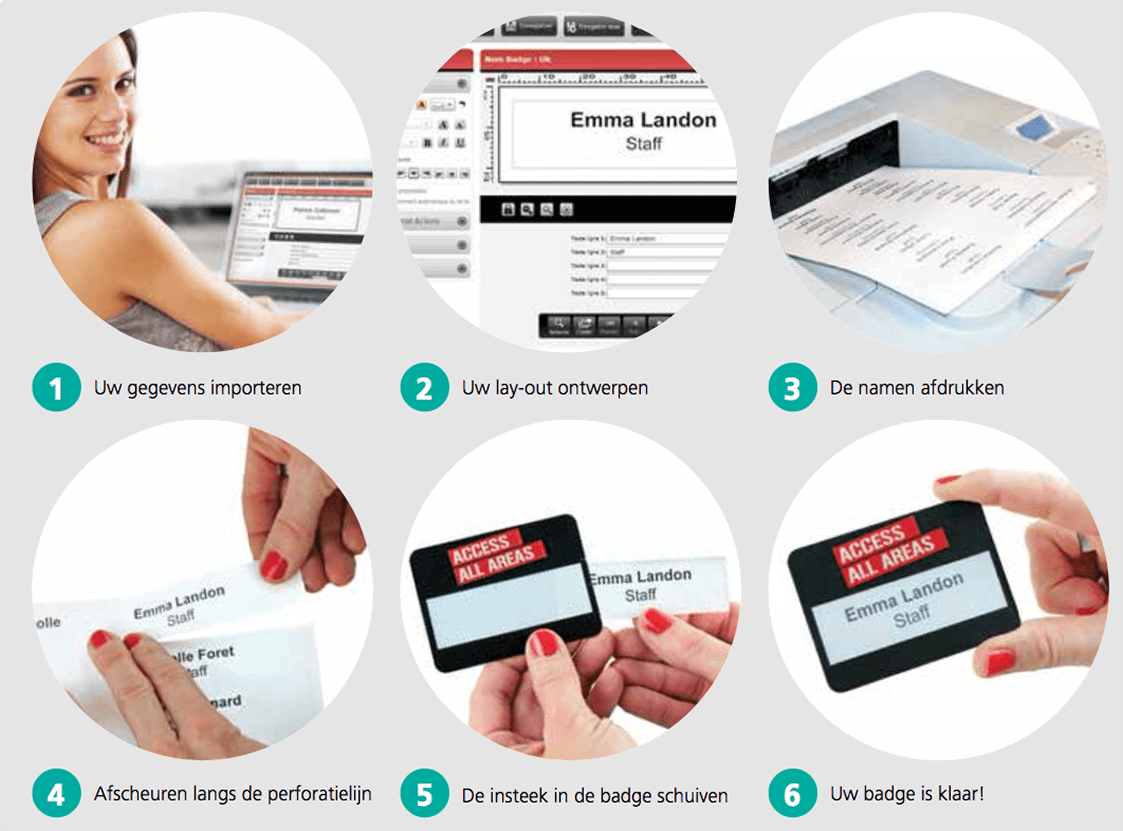 Selfit draagbare oplossing voor het bedrukken van polsbandjes en badges